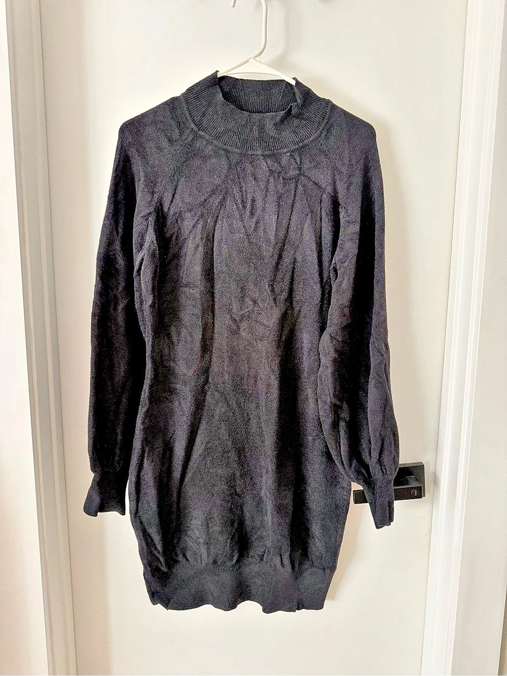 GreeceBelle Black Long Sleeve Mini Dress